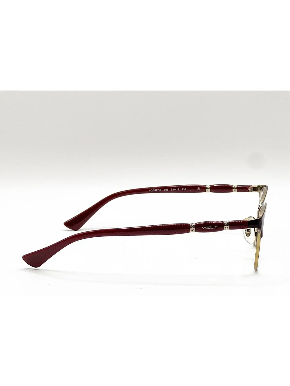 Vogue VO 3987-B 986 Top Bordeaux/Pale Gold Authentic Eyeglass Frames 52-16